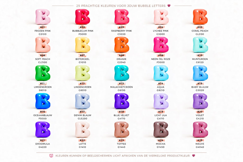 Bubble Letters – Gepersonaliseerde Naamletters